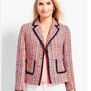 🦋SOLD-Talbots Pink Multi Tweed Blazer
